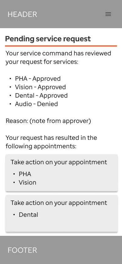 Readiness dashboard screen