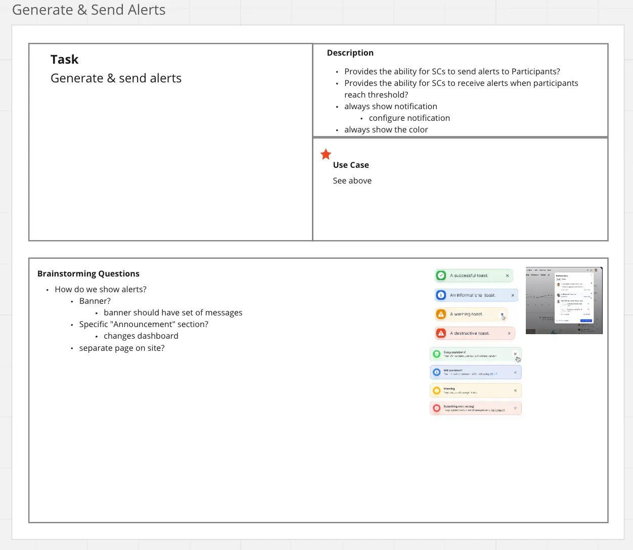 Use case exploration