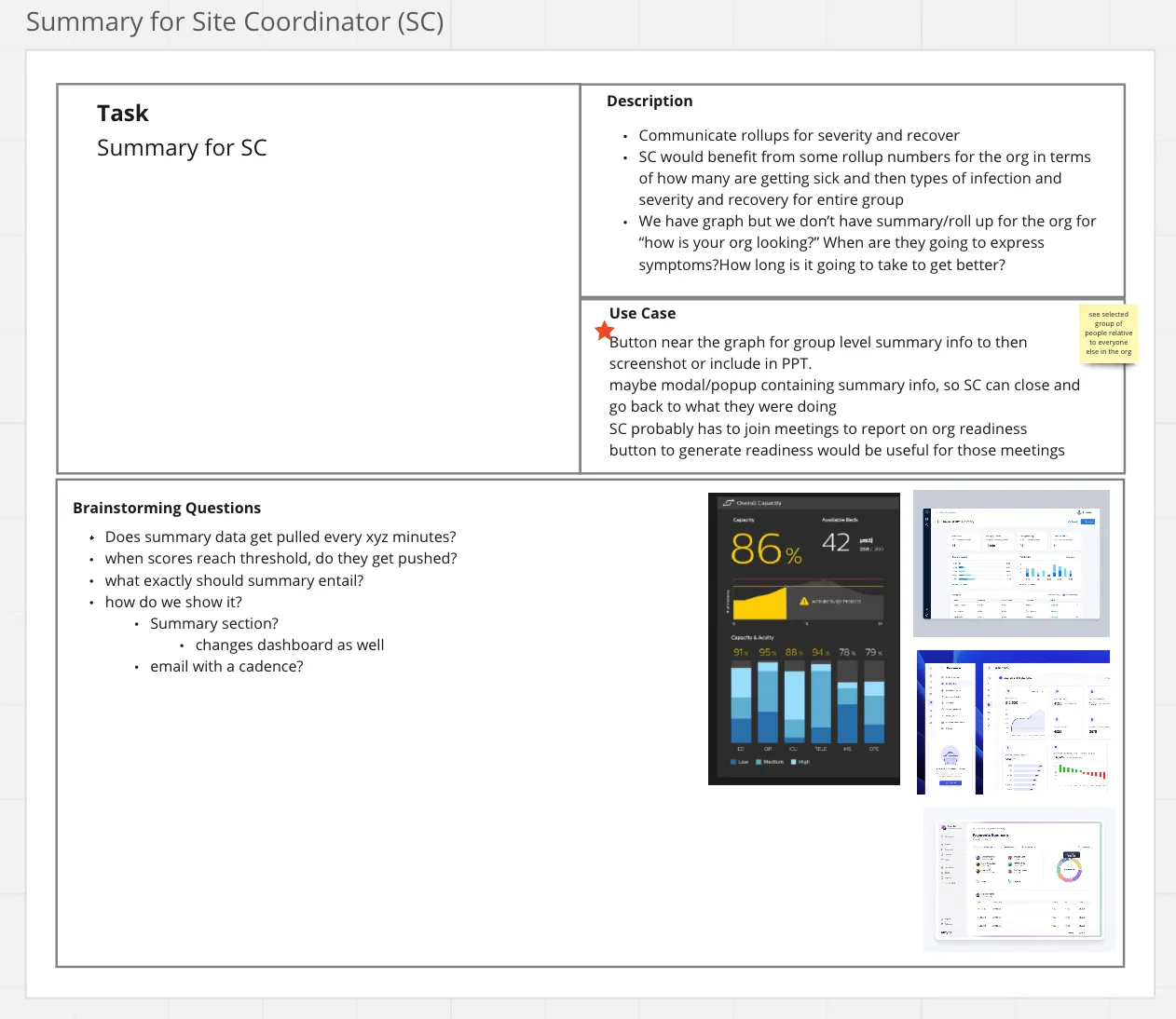 Use case exploration